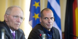 Griechenlands Finanzminister Yanis Varoufakis trifft Schäuble